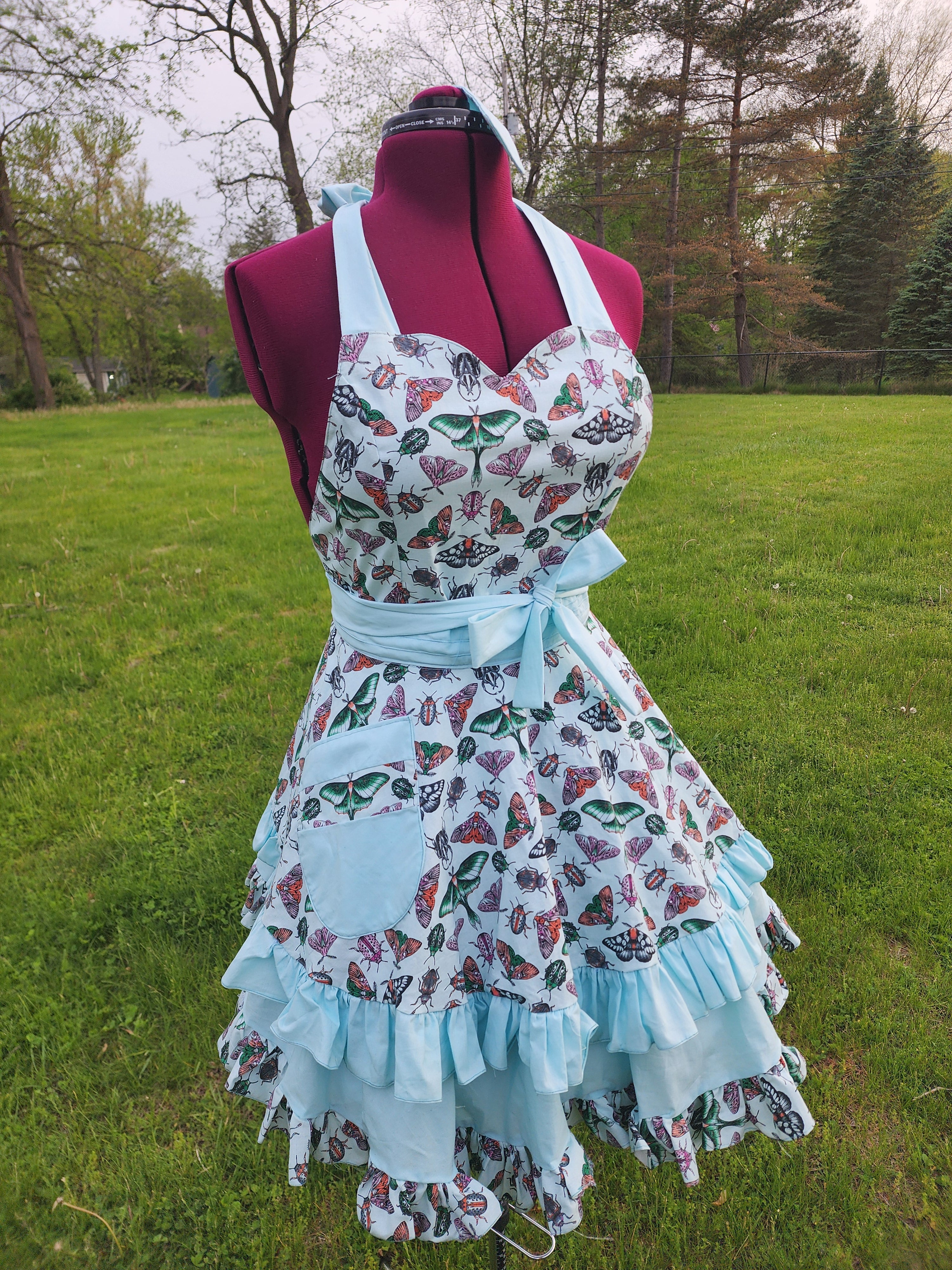 Custom Made-to-Order Sweetheart Pinup Apron | Fully Lined, Ruffled & Handcrafted with Your Choice of Print